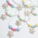 💛8個入り💛トリミングチョーカー　犬用アクセサリー　猫用アクセサリー　マカロンビーズ　レジン　パステル系　お花
