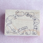 ねこサークル　スタンプ　【40㎜×55㎜】
