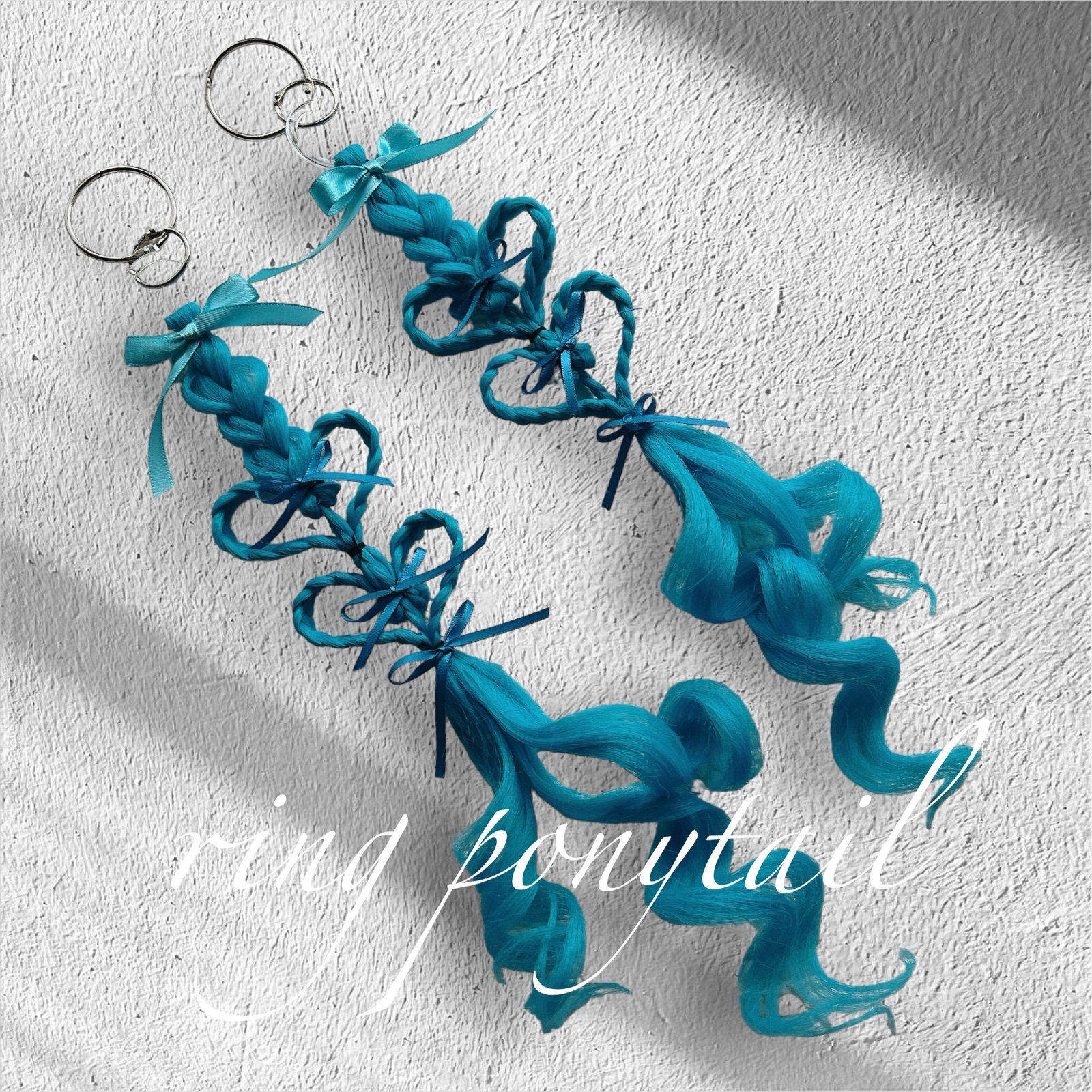 現品限り】リングエクステツインハートアレンジイベントヘア推し活パープル