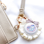 【スマホショルダーに♡♡】小ぶりで可愛いマタニティマーク　両面　マタニティマーク　マタニティキーホルダー　プレママ　妊娠中　　マタニティロゼット　お腹に赤ちゃんがいます　くすみカラー　