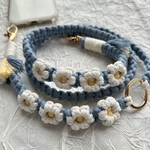 　お花編みスマホショルダーストラップ【受注制作】