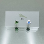 SDGs シーグラス・シー陶器の極小ピアス(サージカルステンレス)
