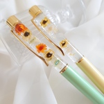 ‧名入れ可　ひまわり　結婚記念日　誕生花　シャーベット　ハーバリウムボールペン　ジェットストリーム　イエロー　推し活　固まるハーバリウム　ジェットストリーム　ゲルインク　プチギフト