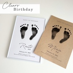 【送料無料】2枚セット 手形足形アート バースデーポスター バースデー birthday 命名書 メモリアルポスター 足形アート 赤ちゃん 2歳 3歳 4歳 5歳