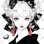 【E373】teatea.オリジナル 人物ステッカー 