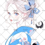  【E438】teatea.オリジナル 人物ステッカー 
