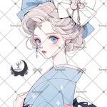 【E442】teatea.オリジナル 人物ステッカー 