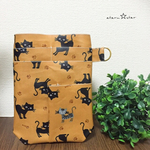 からし色猫ちゃん ポケットペンケース/オーガナイザー