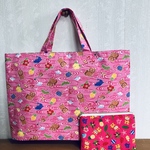 新柄シーサー君レッスンバッグ➕ポーチセット(ピンク)