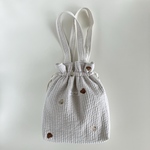 巾着バッグ　トートバッグ　刺繍入りヌビキルティング　　ヌビバッグ　イブル