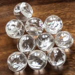 【再入荷】ブラジル産 水晶 14mm 〜 16mm 天然アイリス 玉　穴無し スフィア