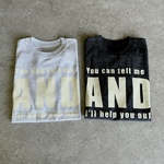 大人のロゴTシャツ「You can tel me」