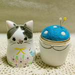 I様ペットオーダー品＊猫ちゃんマトリョーシカ針山