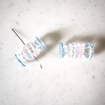 Clear Pink Light Blue Candy Beads