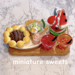 ✨夏の新作✨ひまわりパン🌻 🍉スイカスイーツ ミニチュアスイーツ　ミニチュアパン　ミニチュアフード