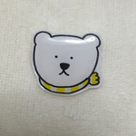 しろくまブローチ