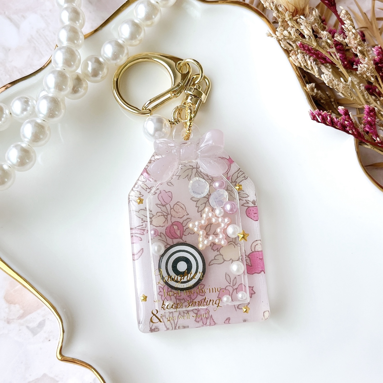 SOLD【A】イニシャルキーホルダー リバティー しゃかしゃか SOLD【A】イニシャルキーホルダー リバティー しゃかしゃか