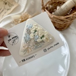 21. ぱっちんピン/ふわふわかすみ草/ブルー