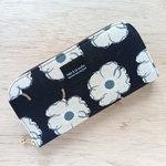 大きなお花♥軽い長財布🖤北欧♩花♩ナチュラル♩ブラック♪お財布♩通帳ケース♬