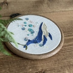 刺繍フレーム　海中ファブリック