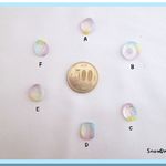 虹色レジン　ドロップ　片耳　1本　樹脂ピアス＆ノンホールピアス　全6種 