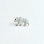 [シロクマのピンバッチ]　 polar bear Animals 白熊 動物 贈り物  ギフト プレゼント シロクマ アニマルズ