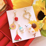 数量限定❣️大人可愛い 夏 ひまわり ゆらゆら ハンドメイド ピアス イヤリング