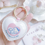 【水に強くて可愛い💕】 両面　選べる　マタニティマーク　ハート　防水加工　撥水　耐水　水に強い　マタニティキーホルダー　おなかに赤ちゃんがいます