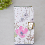 スマホケース リバティ「イルマ」 手帳型 ・ボタニカル柄・花柄・ハンドメイド