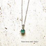【宝石質エメラルド】翠色のsilver925ネックレス/ザンビア産AAA-/4mmラウンド/5月誕生石/無料ラッピング/ギフト