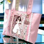 1点物❣️strawberry company sweet pink 🩷個性的合皮トートバッグ👜【600】