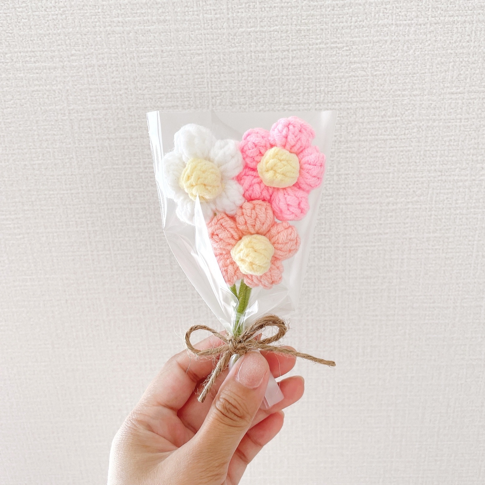 毛糸 かぎ編み あみぐるみ 枯れない花 花束 プレゼント ギフト