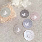 サンキューシール 蝶々【丸型】