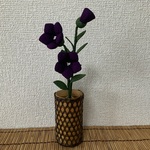 ちりめん細工・桔梗の花(紫)
