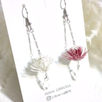 艶花＊月下美人のアシメピアス（イヤリング）　N1254