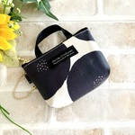 ミニポーチ小　 あんぱん柄　ラミネート バッグ型　ミニミニポーチ　キーホルダー レジ袋ポーチ　プチギフト　ダークパープル