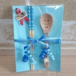 ✨数量限定✨ブルー水玉お箸+スプーンセット♪