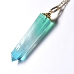  【SALE】Cosmic rayネックレス［green jade-05］