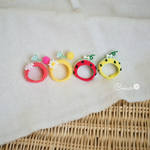 【フクモモ用顔はめ】さくらんぼ・すいか帽子🍒🍉