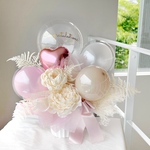 45cm お花屋さんのバルーンフラワー　222ピンク　結婚祝い　誕生日　電報　祝電　開店祝い　開院祝い　御祝　開業祝い