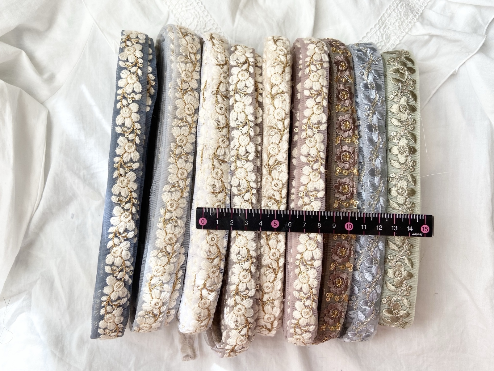 再販×2】【50cm×5本 】 インド刺繍リボン アソートパック ランダム