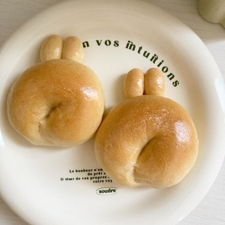 塩パンうさぎ サイズリニューアル】うさぎのベーグルパン - pocky | minne