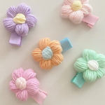 PUKKURI❁⃘お花のヘアクリップ2set ⌇滑り止め付き 薄毛 ベビー 取れない お花 ヘアクリップ ベビークリップ⌇