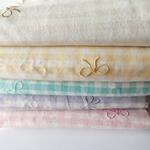 【再入荷可能】【Si-003 刺繍生地】リボン チェック