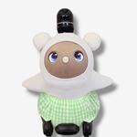 かぼちゃパンツ　チェック　ライムグリーン