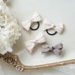 〔13色・2個set〕クリップ or ゴム  papillon ribbon 【CP2】ベビーヘアクリップ ミニゴム ベビーヘアゴム 
