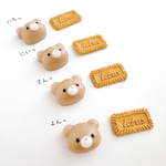 【受注制作】ビスケットくまのピアス／イヤリング🧸🍪テディベア ミニチュアスイーツ ミニチュアフード クッキー
