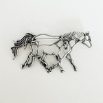 no2159/乗馬/馬/ホース/パールビジューブローチ