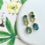 colorful gem “green garden” pierce / earring