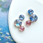 crystal fans “water lilies” pierce / earring
